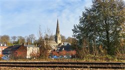 Vue sur la collégiale Notre-Dame (Auffay) - Val-de-Scie